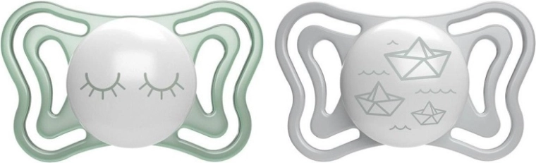 Chicco Physio Light νυχτερινή πιπίλα σιλικόνης 16–36 μ, 2 τεμ.