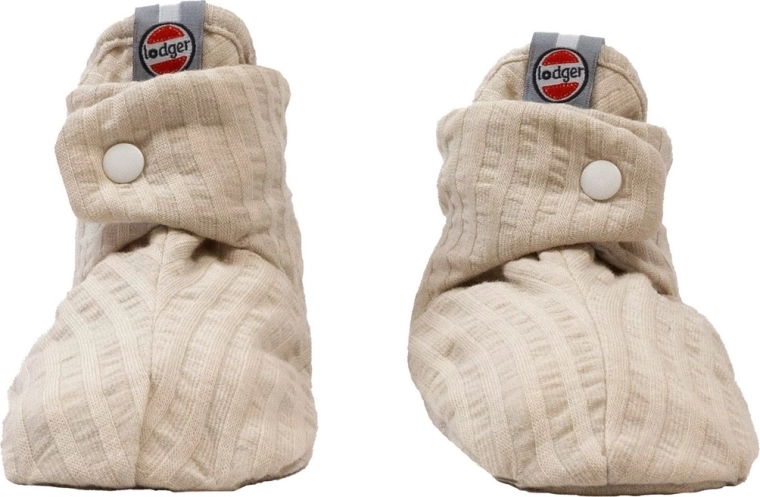 LODGER βαμβακερά παπουτσάκια Slipper Seersucker birch 3–6 μηνών