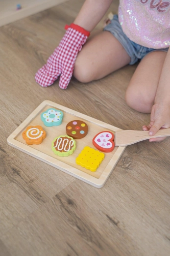Ξύλινο σετ μπισκότων και cookies για παιδική κουζίνα