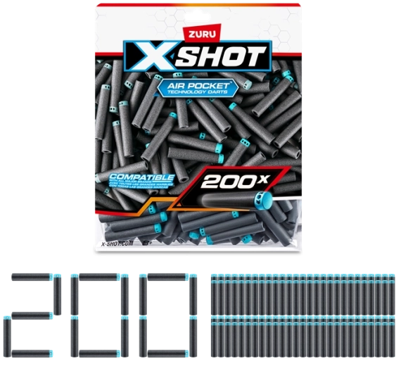 ZURU X-SHOT σετ 200 ανταλλακτικών βελών
