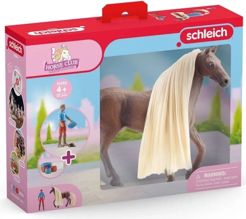 Schleich Horse Club Sofia & Leo με το άλογο Rocky – σετ εκκίνησης για χτένισμα της χαίτης