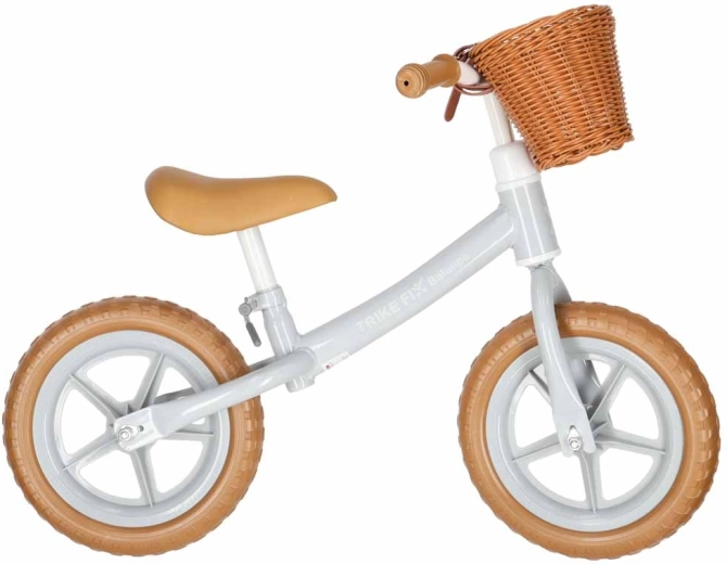 Παιδικό ποδήλατο ισορροπίας Trike Fix Balance με καλαθάκι, καφέ