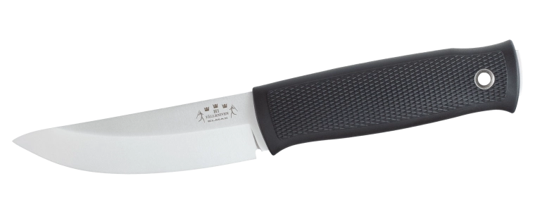 Fällkniven H1 Elmax κυνηγετικό μαχαίρι 10 cm, μαύρο, Thermorun, θήκη Zytel