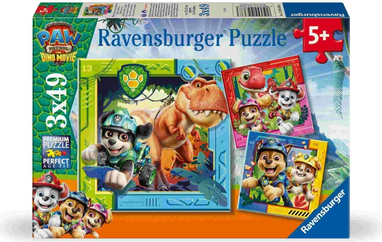 Παζλ Ravensburger Tlapková patrola: dinosauří film 3x49 κομμάτια