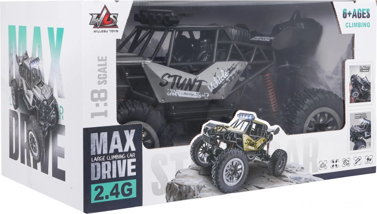 RC crawler stunt αγωνιστικό αυτοκίνητο 1:8 γκρι 4x4