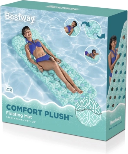 Φουσκωτό στρώμα θαλάσσης Bestway Comfort Plush 198 × 74 cm, τιρκουάζ