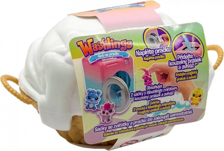 Washlings καλάθι απλύτων με ζωάκια – έκπληξη
