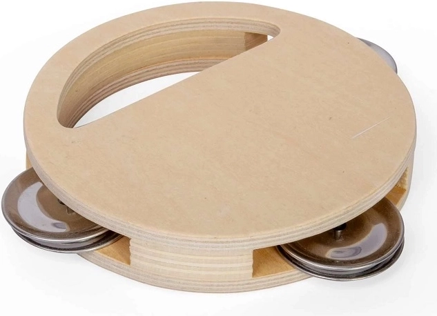 Bigjigs Toys ξύλινο ντέφι με 3 ζίλια
