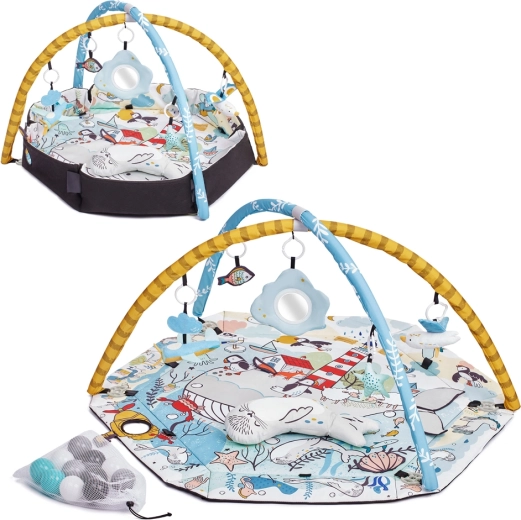 Παιχνιδόστρωμα Kinderkraft Smartplay Sea με αψίδα και μπαλάκια