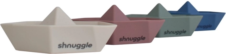 Shnuggle Stack and Sail στοιβαζόμενα σιλικονούχα βαρκάκια μπάνιου (σετ 4 τεμ.)
