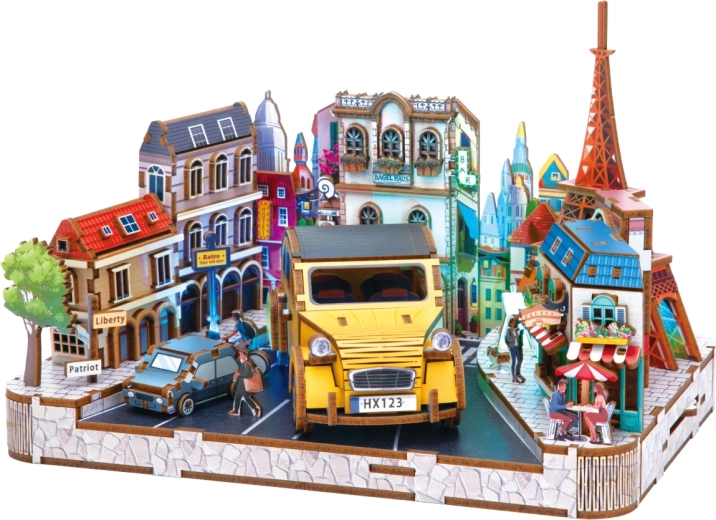2Kids Toys 3D ξύλινο παζλ μινιατούρα ευρωπαϊκού κωμοπολιού - 1 τεμάχιο