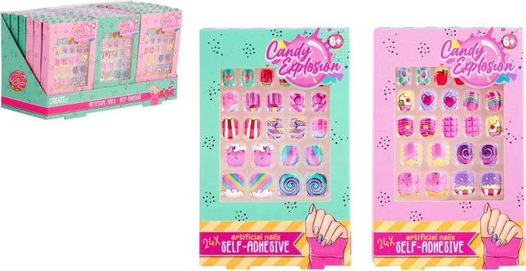 Create It! Candy πολύχρωμα αυτοκόλλητα νύχια