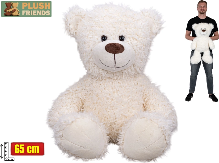 Λούτρινο αρκουδάκι Plush Friends 65 cm λευκό