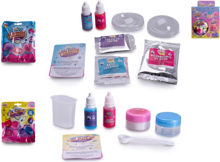Δημιουργικό σετ για την παρασκευή lip balm ή αφρώδους βόμβας μπάνιου με φρουτώδες άρωμα