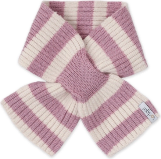 Lodger παιδικό κασκόλ merino stripe mauve - 1 τεμάχιο