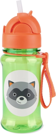 Skip Hop Zoo μπουκάλι Tritan με καλαμάκι αρκουδάκι ρακούν 355 ml