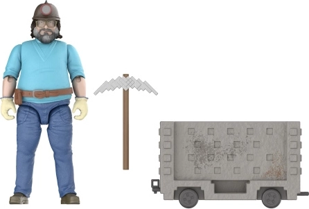 Κινηματογραφικός Steve του Minecraft με βαγονέτο – φιγούρα δράσης με βαγονέτο ορυχείου