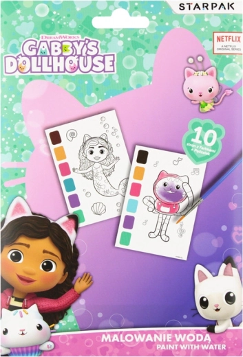 Ζωγραφική με νερομπογιές με θέμα το Gabby's Dollhouse