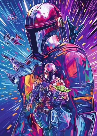 Παζλ Ravensburger Star Wars Hyperspace: Mandalorian XXL 500 κομμάτια