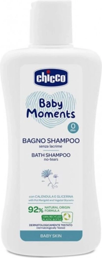 Chicco Baby Moments αφρόλουτρο και σαμπουάν 2 σε 1 για παιδιά από τη γέννηση 200 ml