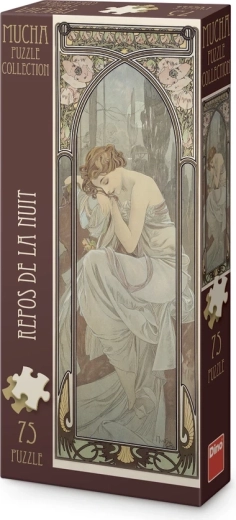 Πανοραμικό παζλ Dino Alfons Mucha – Ανάπαυση της νύχτας (75 κομμάτια)