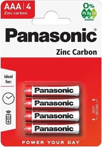 Μπαταρίες PANASONIC R03 AAA, ψευδαργύρου-άνθρακα