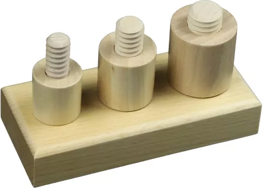 Ξύλινες βίδες και παξιμάδια Montessori
