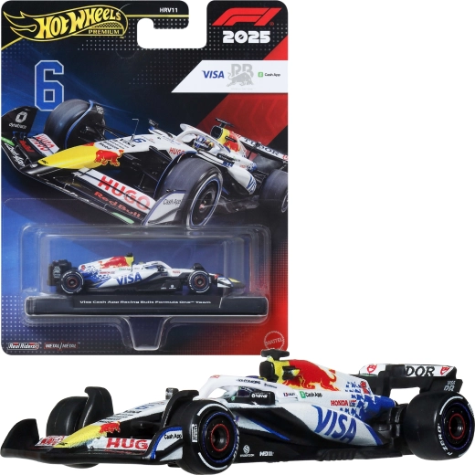 Hot Wheels Premium Formula 1 μονοθέσιο 2025 Visa Cash App Racing Bulls Isack Hadjar #6 - 1 τεμάχιο