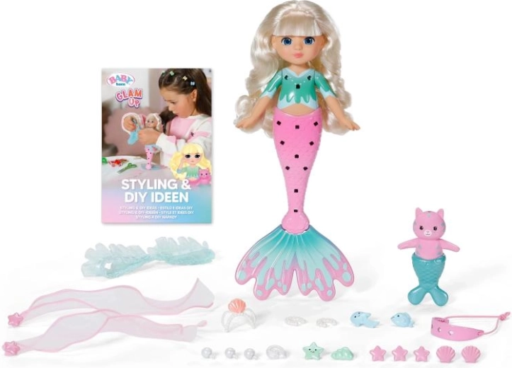 BABY born Glam Up γοργόνα Sparkle με μαλλιά που αλλάζουν χρώμα