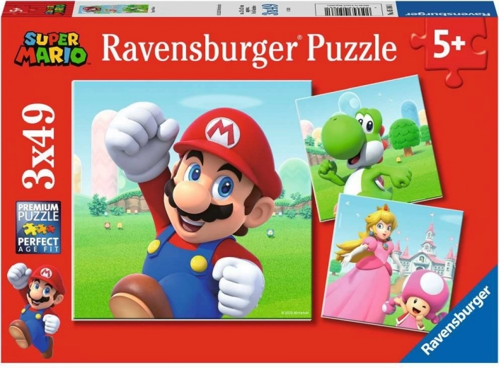 Παιδικό παζλ RAVENSBURGER SUPER MARIO 3×49 κομμάτια