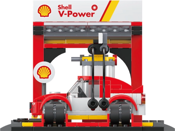 Ρεαλιστικός σταθμός Shell με πλούσιες λεπτομέρειες