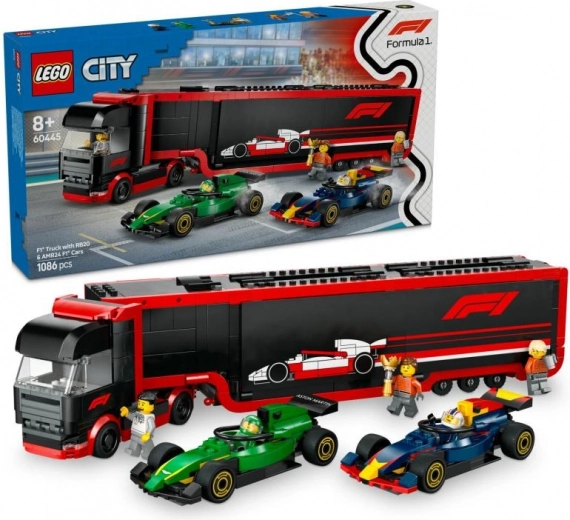 LEGO® City 60445 Φορτηγό F1® με τα μονοθέσια F1® RB20 και AMR24