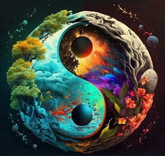Ζωγραφική με αριθμούς Yin Yang 40 × 50 cm