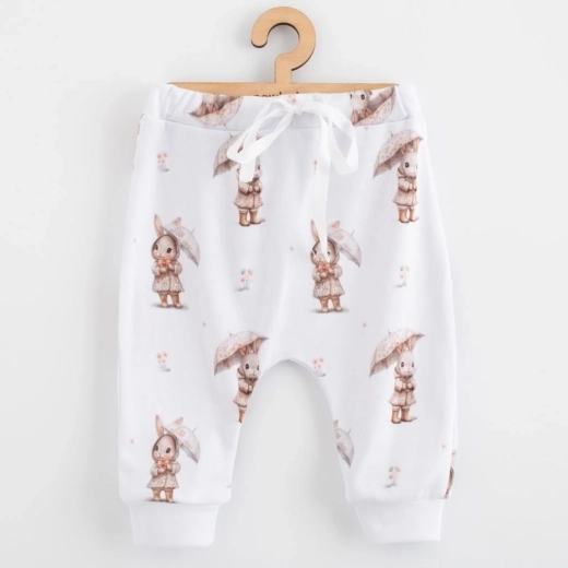 Παιδικά βαμβακερά φόρμες jogger NEW BABY For Babies bunny, μέγεθος 80 (9–12 μ)