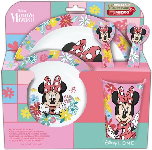 Πλαστικό σετ φαγητού MINNIE, 5 τεμ.