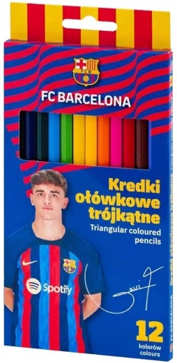 Τριγωνικές ξυλομπογιές ASTRA, 12 τεμ., FC Barcelona