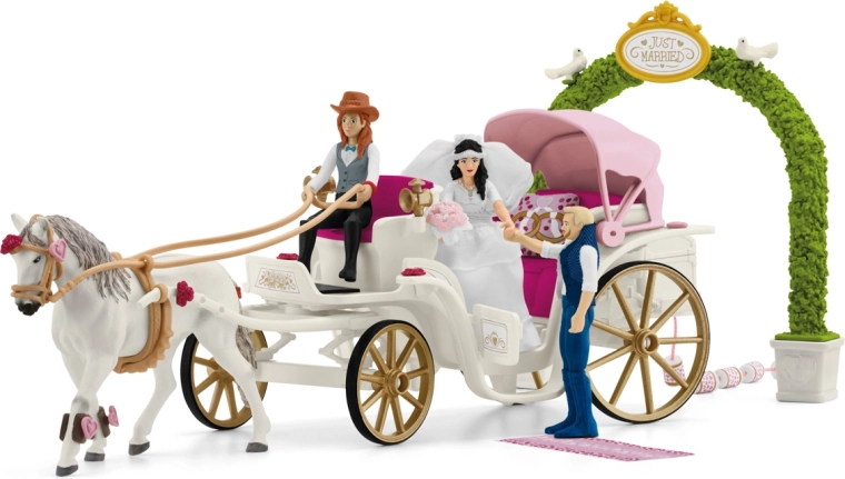 Schleich Horse Club γαμήλια άμαξα με λιπιτσάνο και αξεσουάρ