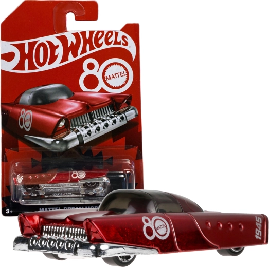 Hot Wheels Mattel Dream Mobile ρουμπινί κόκκινο κλασικό μοντέλο για την 80ή επέτειο της Mattel
