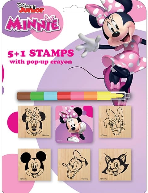 Δημιουργικό σετ σφραγίδων με κηρομπογιά MINNIE 5+1