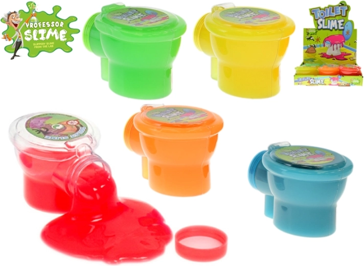 Professor Slime τουαλέτα με γλίτσα 10 cm, 6 χρώματα