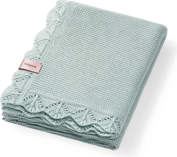 Babyono πλεκτή bambu κουβέρτα green 75 × 100 cm