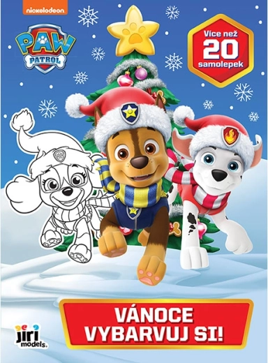 Χρωμάτισε! Paw Patrol – χριστουγεννιάτικο μπλοκ ζωγραφικής με αυτοκόλλητα