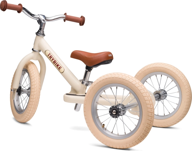 Trybike παιδικό ποδήλατο ισορροπίας 2σε1 τρίκυκλο και ποδήλατο ισορροπίας κρεμ ματ