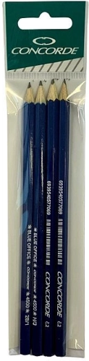 Γραφιτικές μολύβια CONCORDE Blue Office – σετ 4 τεμ.