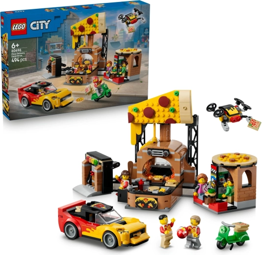 LEGO City παράδοση πίτσας με οχήματα