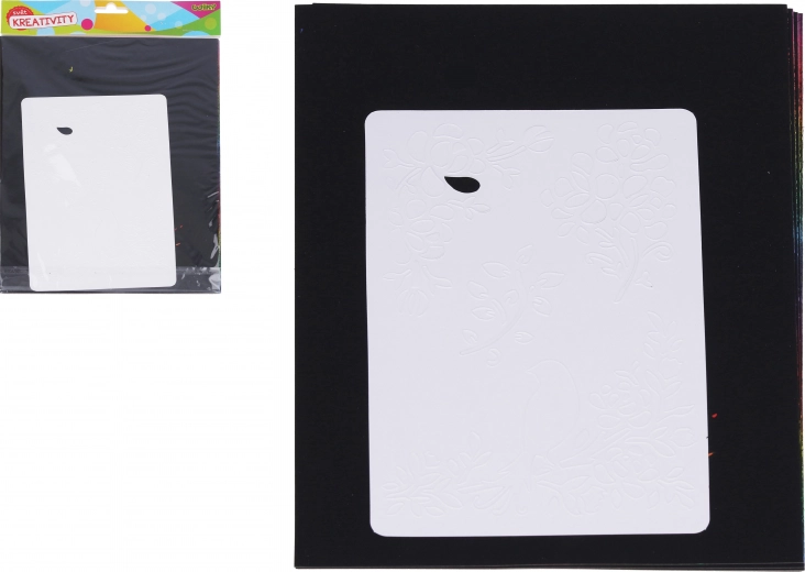 Ξυστό σχέδιο με στένσιλ 20x28 cm, 10 φύλλα