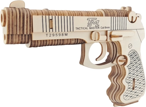 Woodcraft ξύλινο 3D παζλ πιστόλι M92F