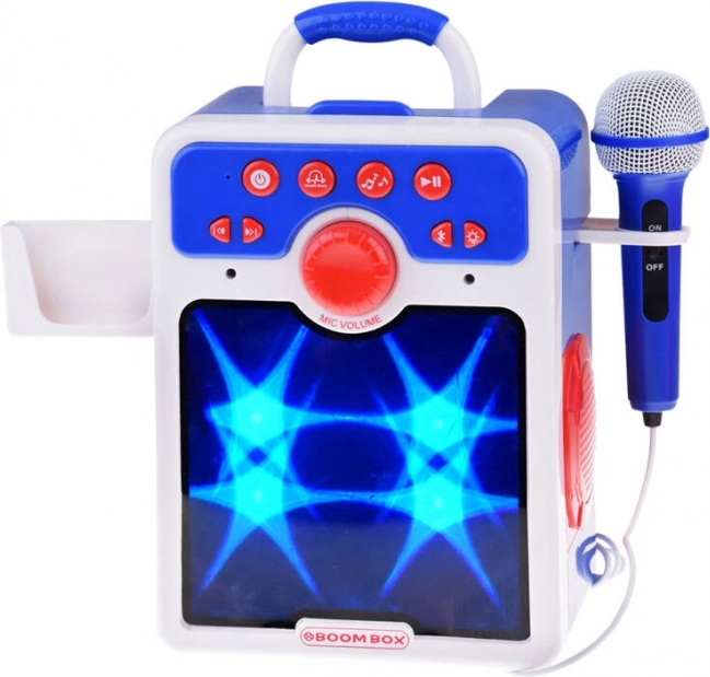Παιδικό μπλε karaoke boombox με μικρόφωνο