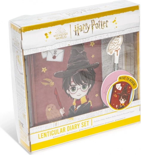 σετ λεντικουλαρίου ημερολογίου Harry Potter με στυλό, αυτοκόλλητα και σημειωματάκια