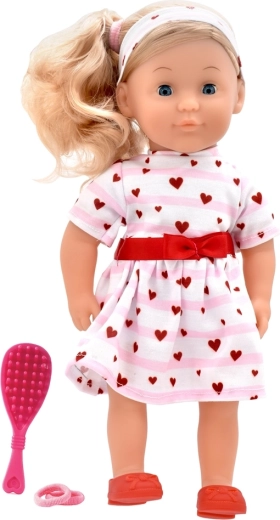 Dolls World κούκλα Charlotte 36 cm – ροζ πριγκίπισσα με καρδούλες